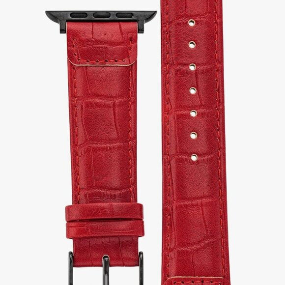 Steve Madden Watch Strap Red Leather Synthetic 38mm 40mm 41mm NEW IN BOX - Picture 3 of 11